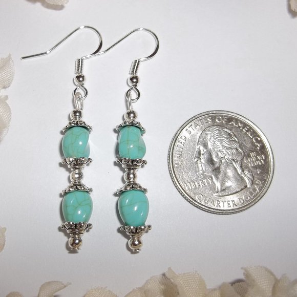 Earring, Earring, Earring, Earring Earrings Turquoise Blue Earring Set 4167 - Picture 2 of 10